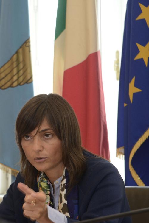Debora Serracchiani (Presidente Regione Friuli Venezia Giulia) all'incontro con la delegazione di sindaci del Collio - Trieste 12/09/2017